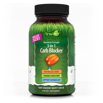 Irwin Naturals Maximum Strength 3-in-1 Carb Blocker - Neutralize Carbohydrates 