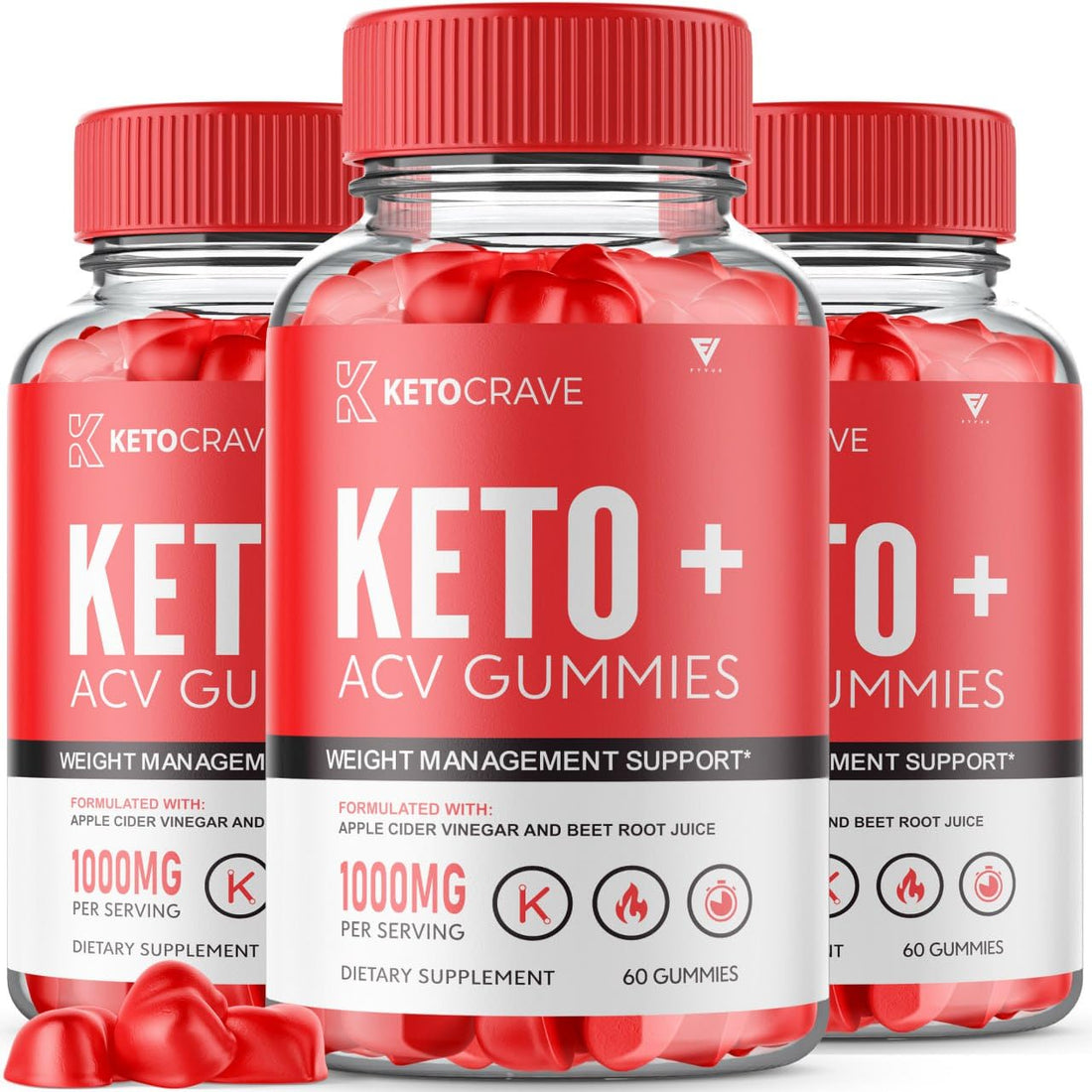 (3 Pack) Keto Crave ACV Gummies Kelly Clarkson, Ketocrave Keto + ACV Gummies Advanced