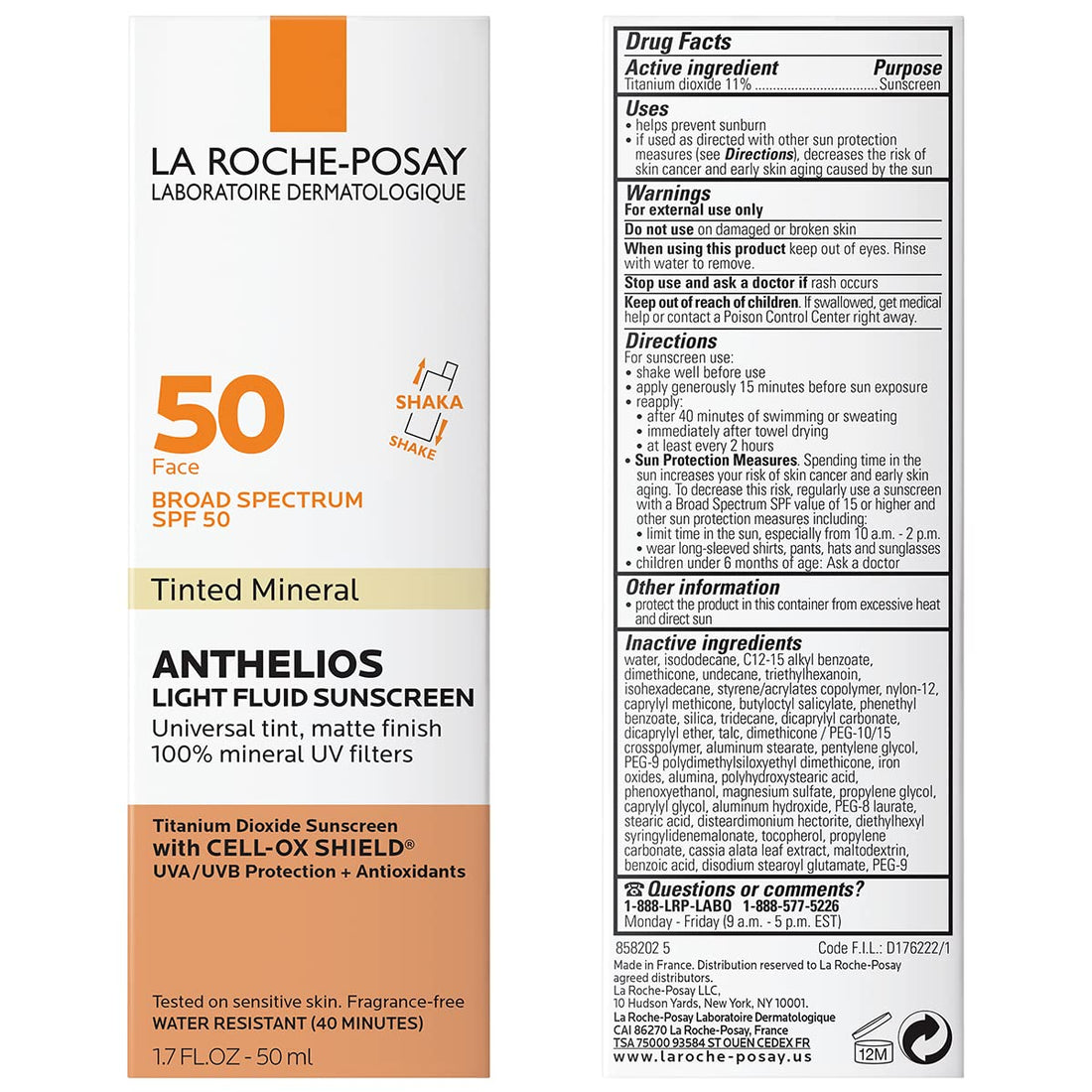 La Roche-Posay Anthelios Tinted SPF 50 Sunscreen & Toleriane Gentle La Roche-Posay