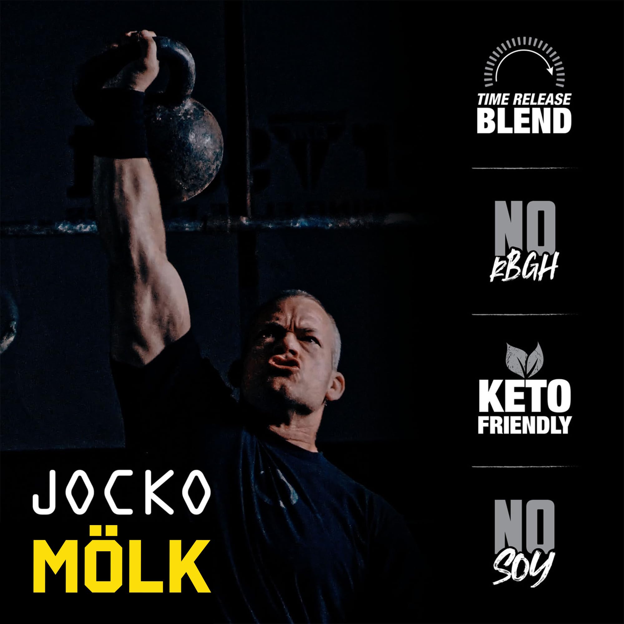 Jocko Mölk Whey Protein Powder (Banana Cream) - Keto, Probiotics, Grass Fed, Digestive Jocko Fuel
