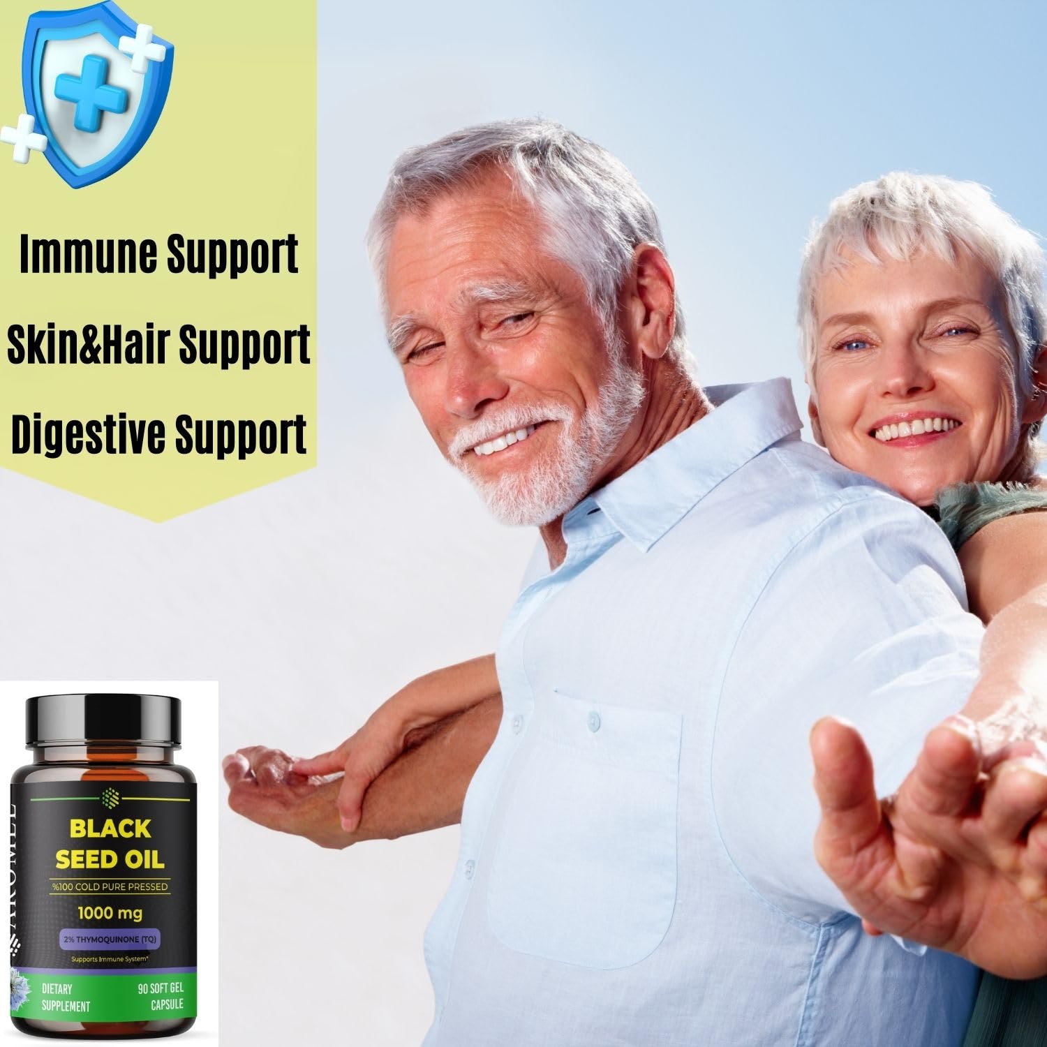 aromel Black Seed Oil Capsules, 90 Days Supply, 2% Thymoquinone, Non-GMO aromel