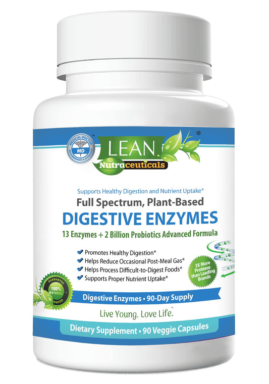 Digestive Enzymes with Probiotics, 90 Day Gut Health Supplement, 90 Cap