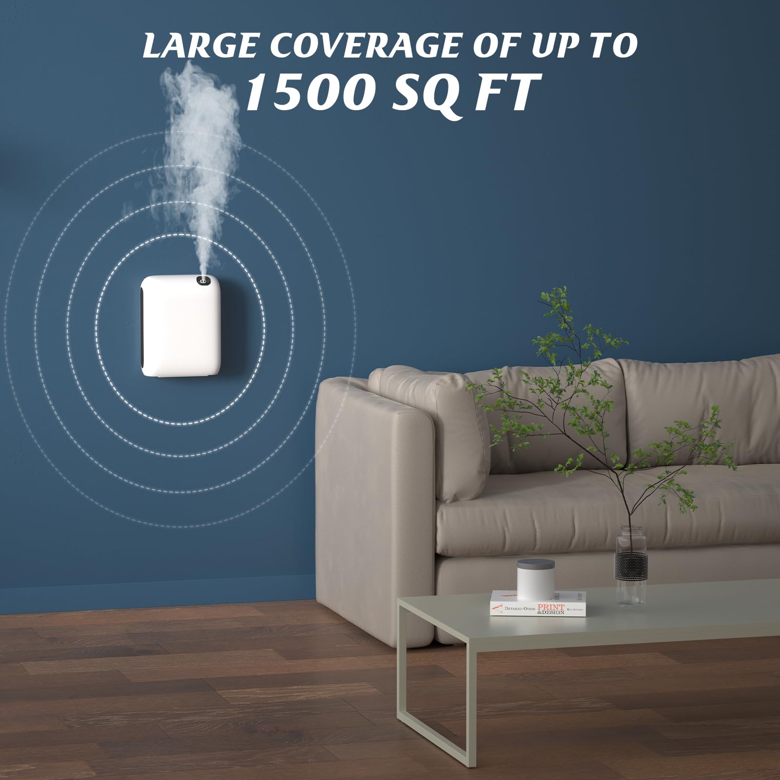 Barthelemy Scent Air Machine for Home, 1500 Sq. Ft Coverage Waterless Essential Oil Diffuser Barthelemy