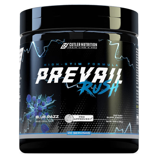 Cutler Nutrition High Stim Pre Workout Powder Prevail Rush Preworkout for Men & Women
