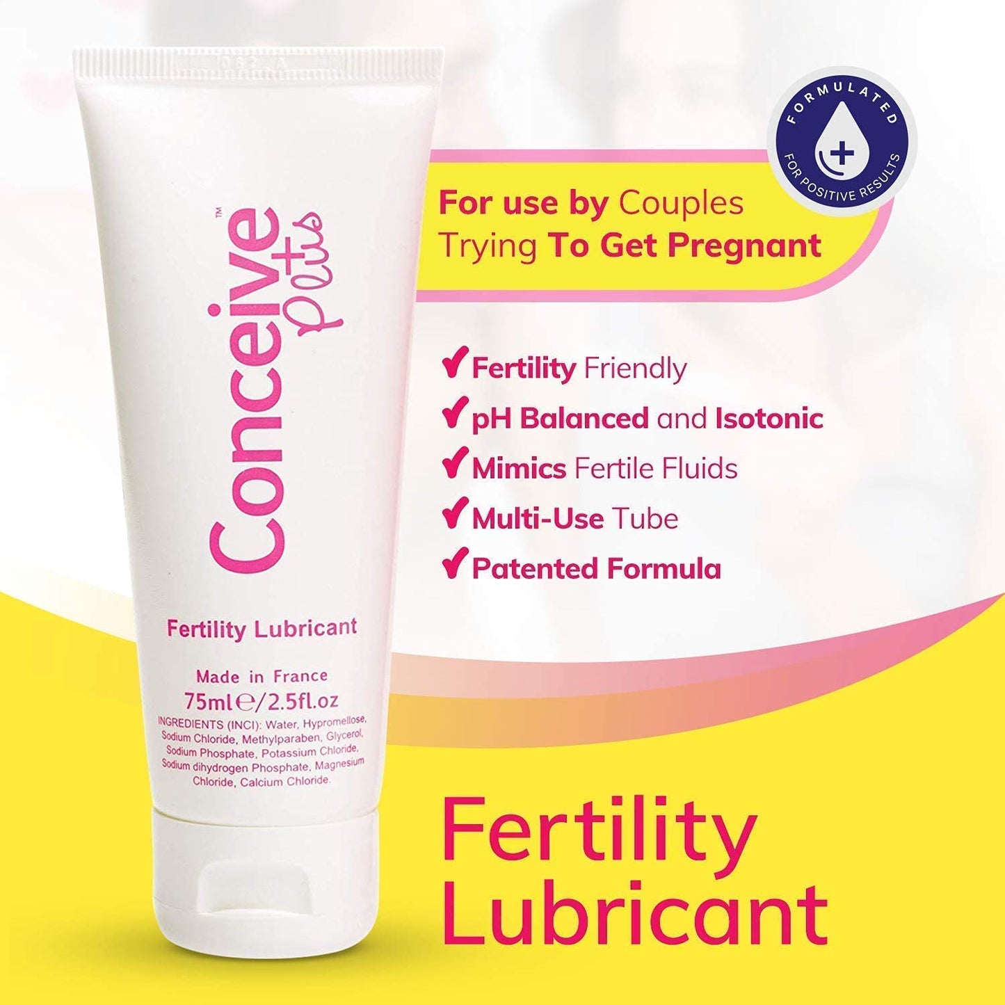 CONCEIVE PLUS Mens Fertility Bundle, Fertility Vitamins 60 Count and Fertility Lubricant 2.5 Ounce