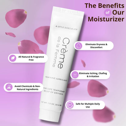 Crème De La Femme Daily Vaginal Moisturizing Cream for Long-Lasting Relief from Feminine Dryness