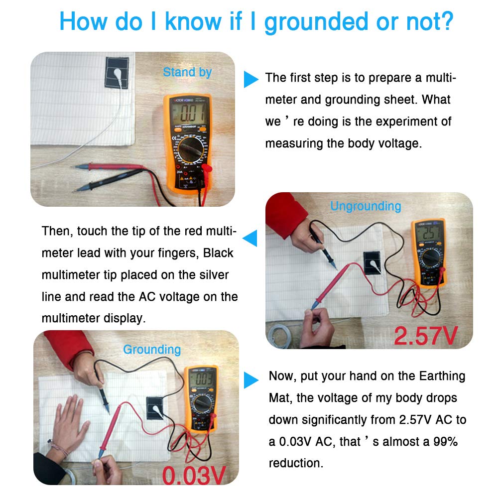 ibowee Grounding Piowcase 2 Pack, Conductive Pillowcase with US Cord for Natural Wellness ibowee