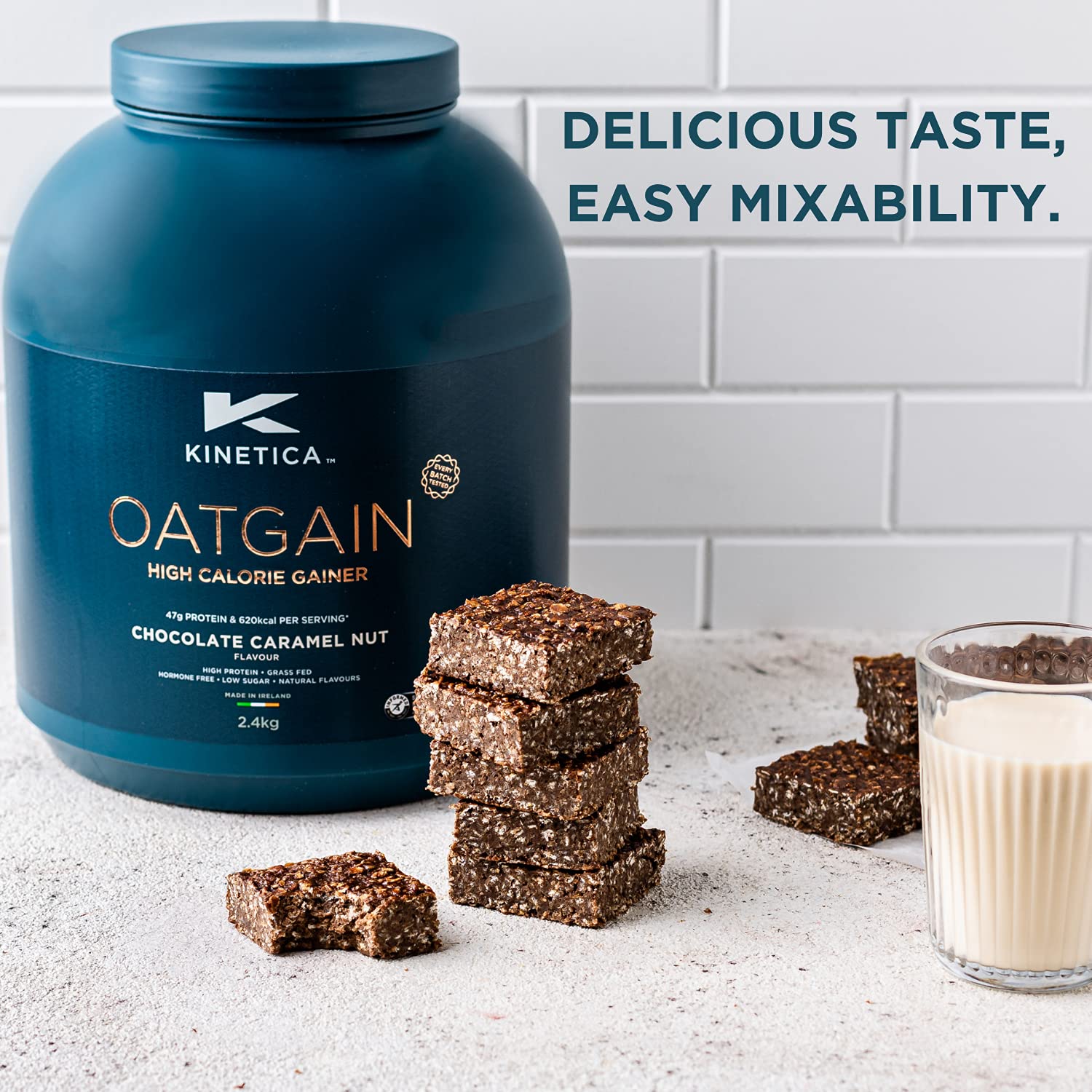 Kinetica OatGain Weight Gainer 600+ Calories & 47g Protein per Serving, 2.4 kg Kinetica