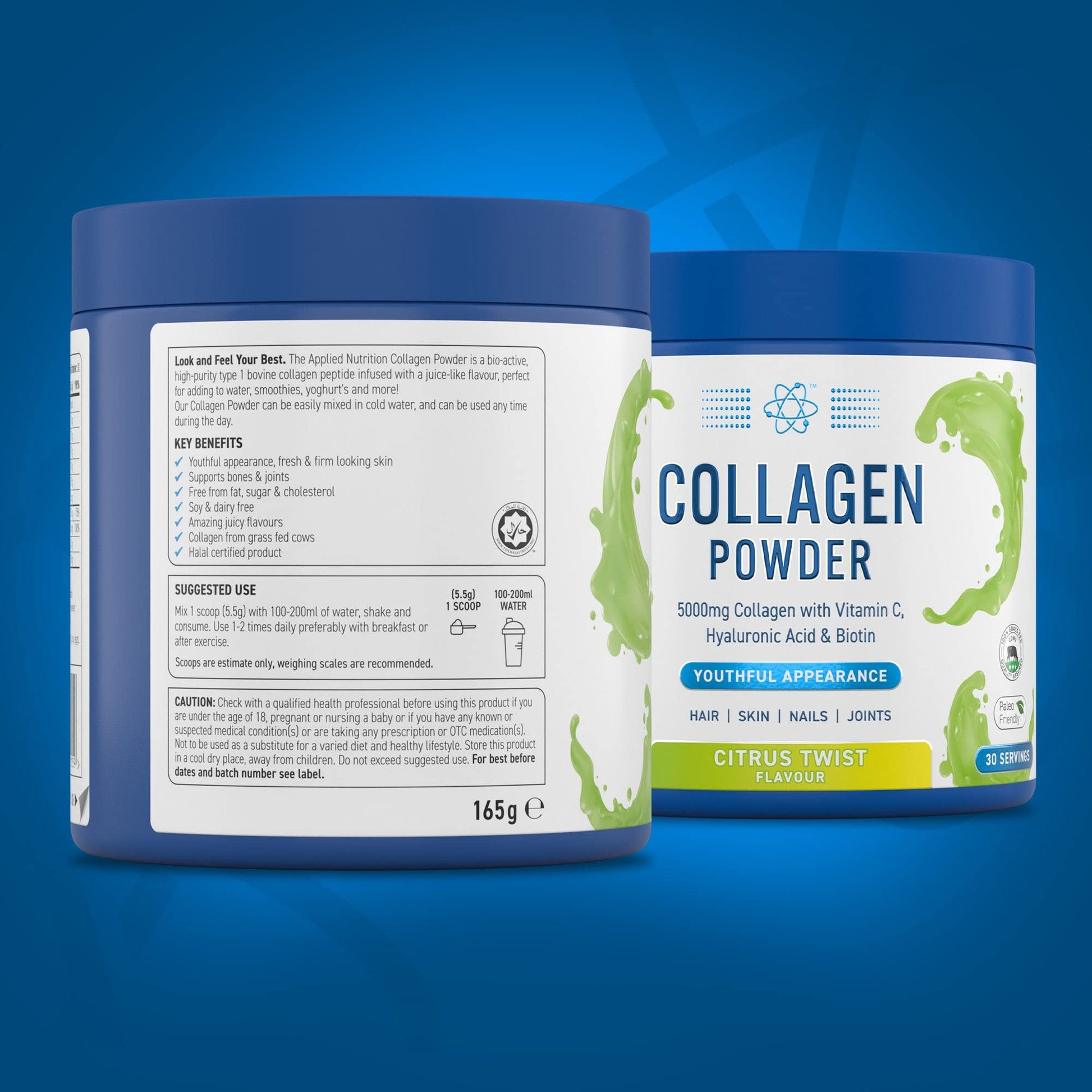 Applied Nutrition Collagen Powder - Citrus Twist Flavour - 5000mg Hydrolysed Bovine Flavoured Applied Nutrition