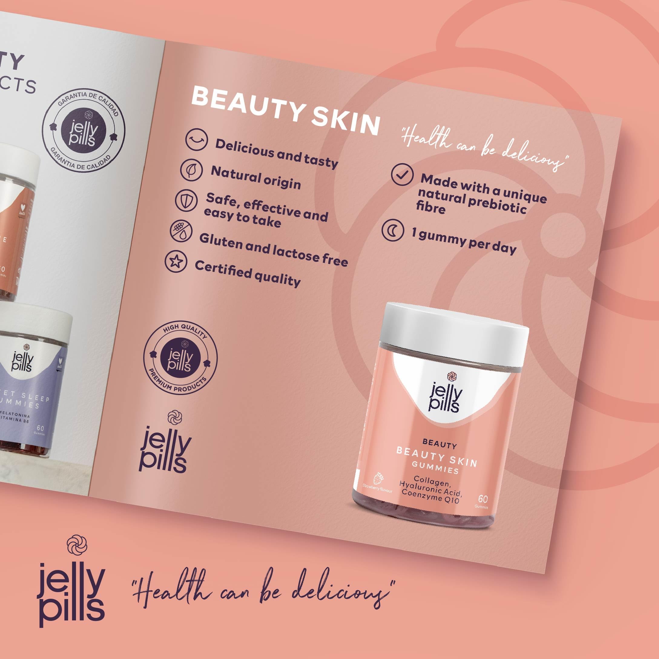 Jelly Pills® Hydrolyzed Collagen Gummies with Hyaluronic Acid and Coenzyme Q10 Jelly Pills