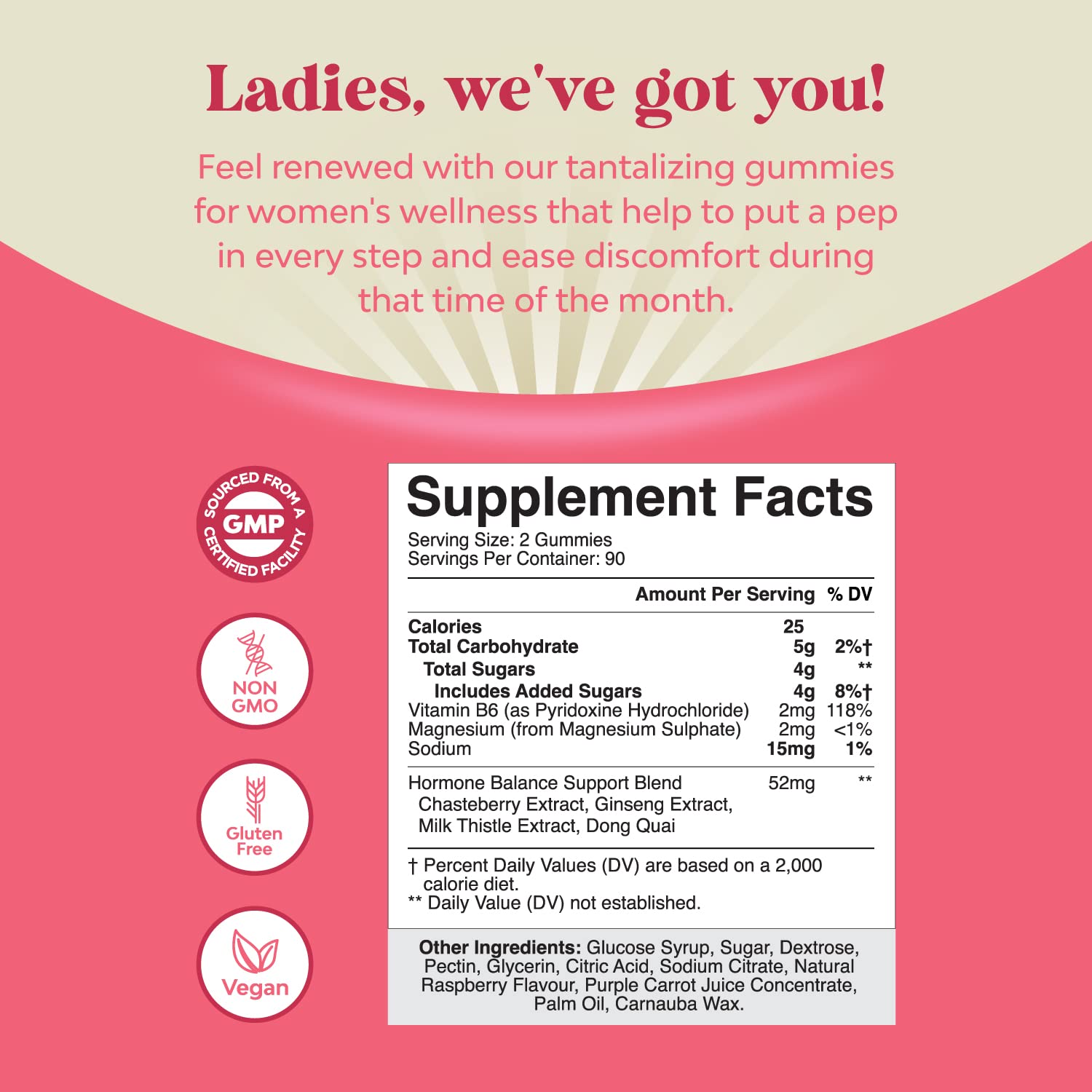 Hormone Balance for Women of All Ages - PMS Gummies and Cycle Support Supplements Natures Craft