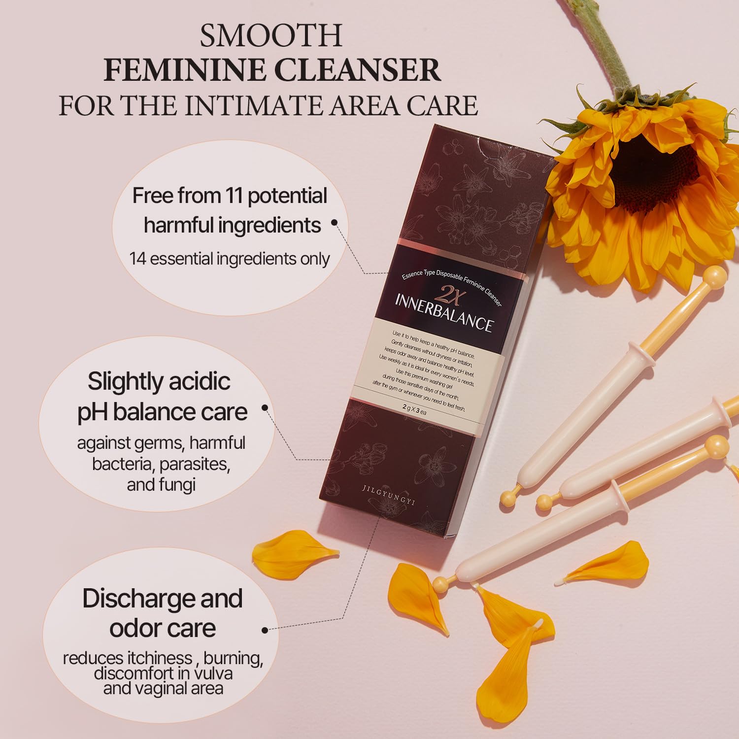 JilGyungYi 2X Inner Balance Intimate Feminine Cleansing Wash PH Balanced Odor Relief JilGyungYi