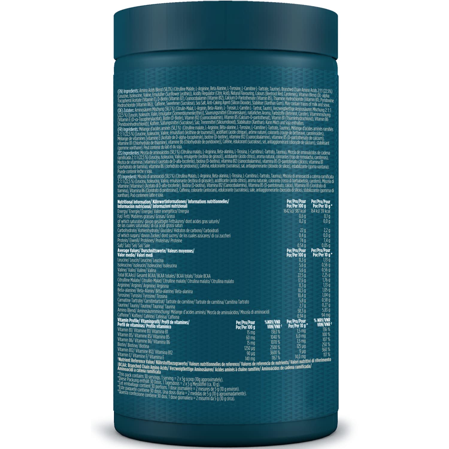 Kinetica PreFuel, Pre Workout, 5.9g Amino Acids & 2.3g BCAA's per Serving, 30 Servings Kinetica