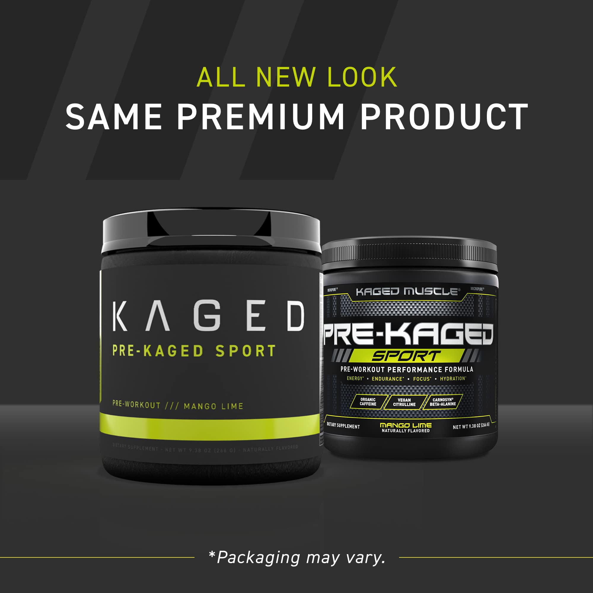 Kaged Athletic Sport Pre Workout Powder | Mango Lime | Energy Supplement for Endurance Kaged
