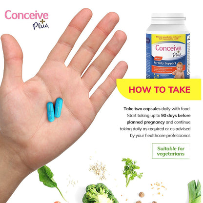CONCEIVE PLUS Mens Fertility Bundle, Fertility Vitamins 60 Count and Fertility Lubricant 2.5 Ounce
