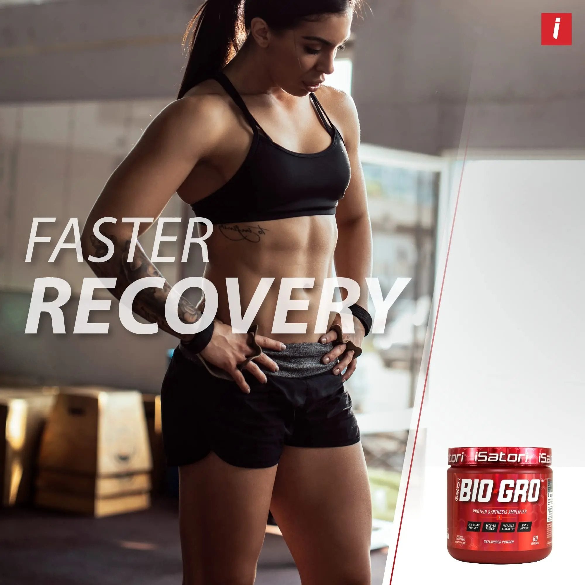 iSatori Bio-GRO Protein Synthesis Amplifier - Unflavored (60 Servings) & iSatori Ultra CLA + Omega (90 Softgels)