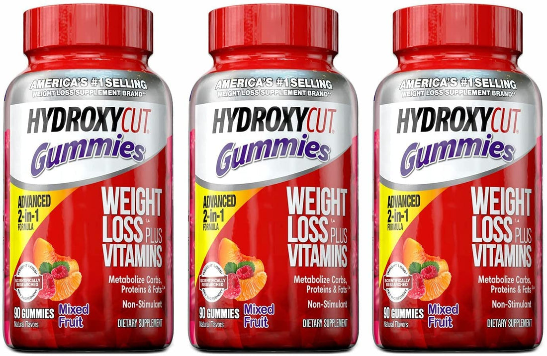 Hydroxycut Caffeine-Free Gummy for Women & Men | 15 Essential Vitamins & Minerals