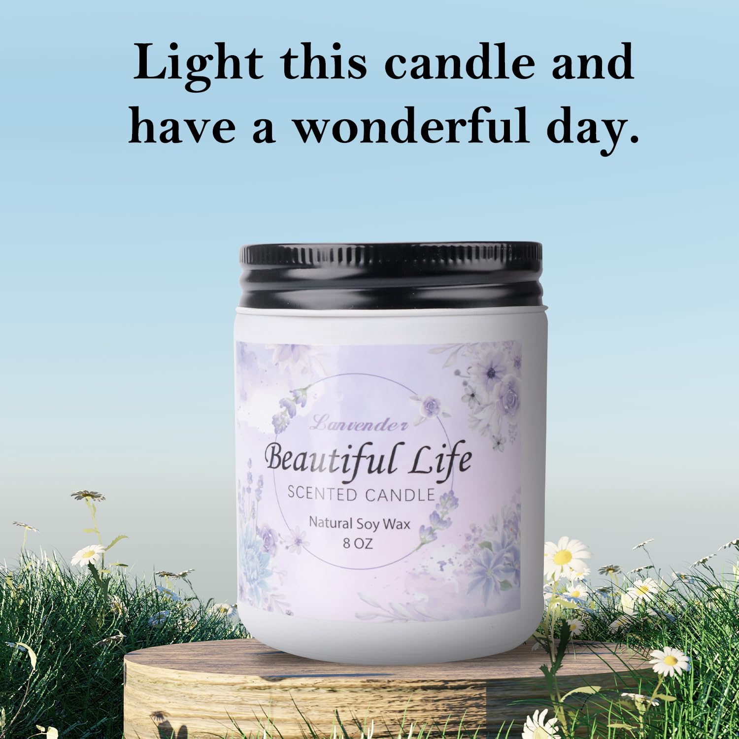 AMIDONSO Lavender Candles for Home Scented,8 oz Aromatherapy Candles Gift,45 Hour Long AMIDONSO