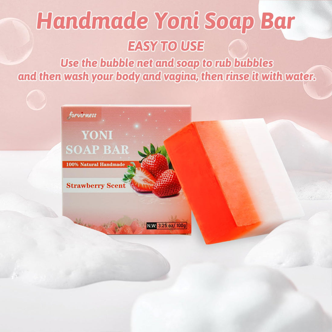 Yoni Wash Yoni Oil Yoni Bar Soap for Women PH Balance, Strawberry Body Oil, Feminine Wash