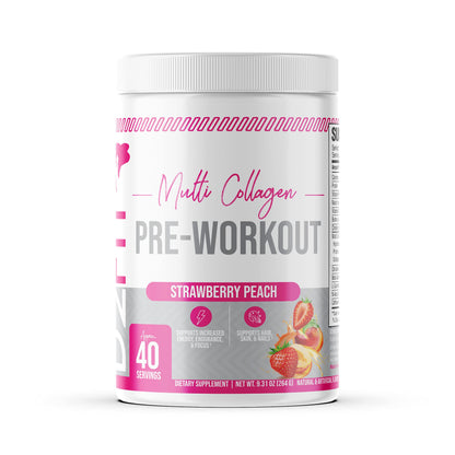 D2Fit (by Jessica Bass Women’s Pre Workout Multi Collagen (2.5g) + Biotin (150mcg)