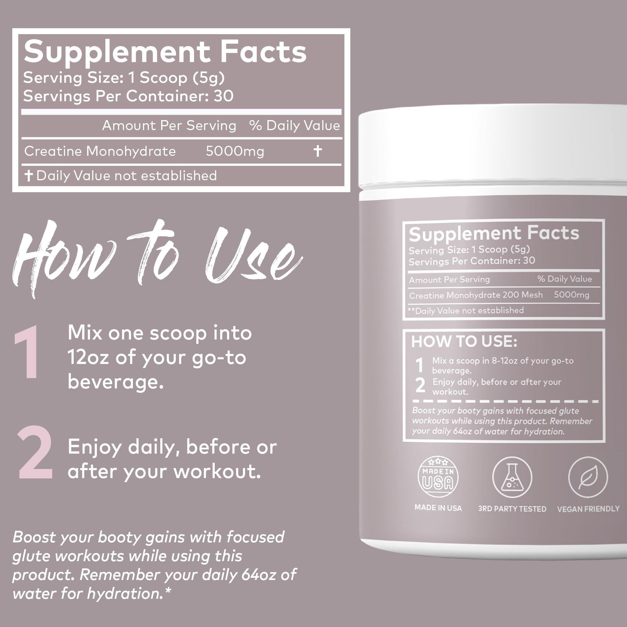 IsoSensuals Curve Bum Building Creatine - Micronized 200 Mesh for Smooth Muscle IsoSensuals