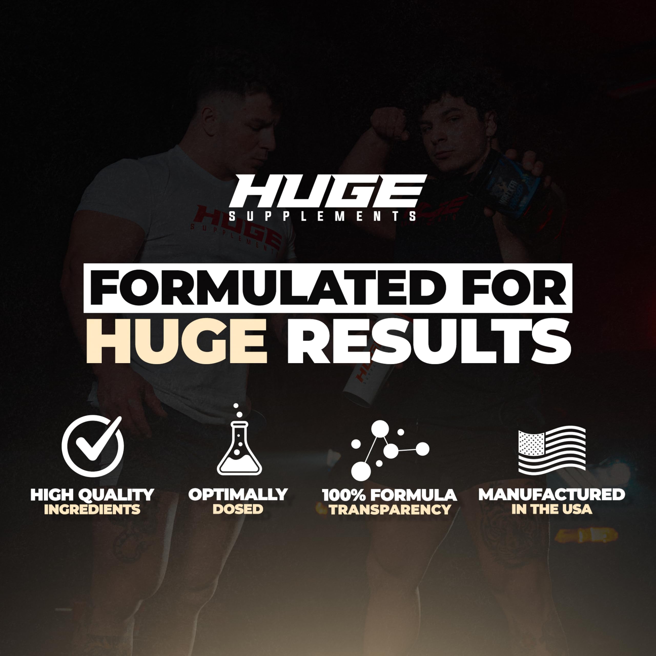 Huge Supplements Whey Protein Concentrate Powder, 25g Protein Per Serving, 5g BCAA Huge Supplements