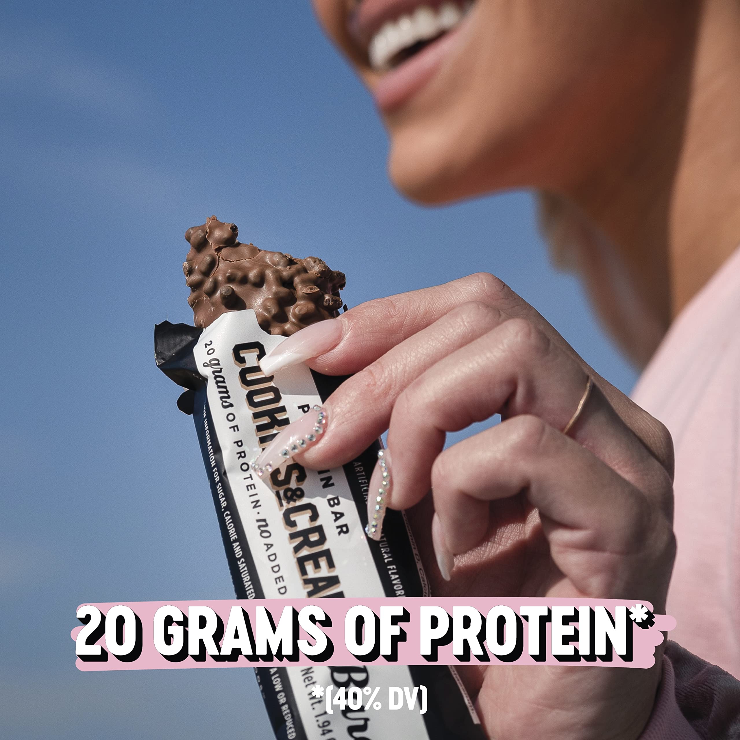 Barebells Protein Bars Cookies & Cream - 12 Count, 1.9oz Bars - Protein Snacks with 20g BAREBELLS