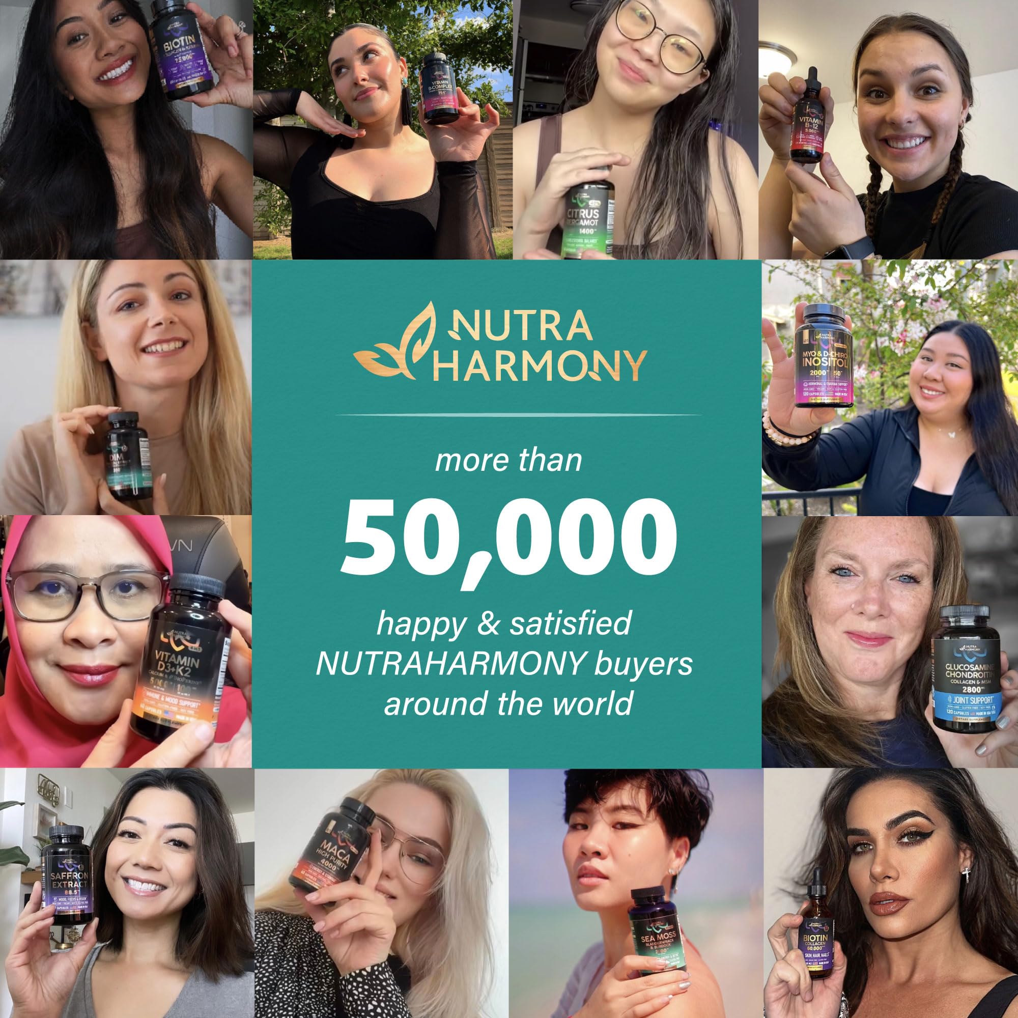 Irish Sea Moss Capsules - Made with Organic Sea Moss, Bladderwrack & Burdock Root - Made in USA - Advanced Superfood - Natural Multi Supplements Blend - Immunity & Energy Support - 90 Vegan Capsules NUTRAHARMONY