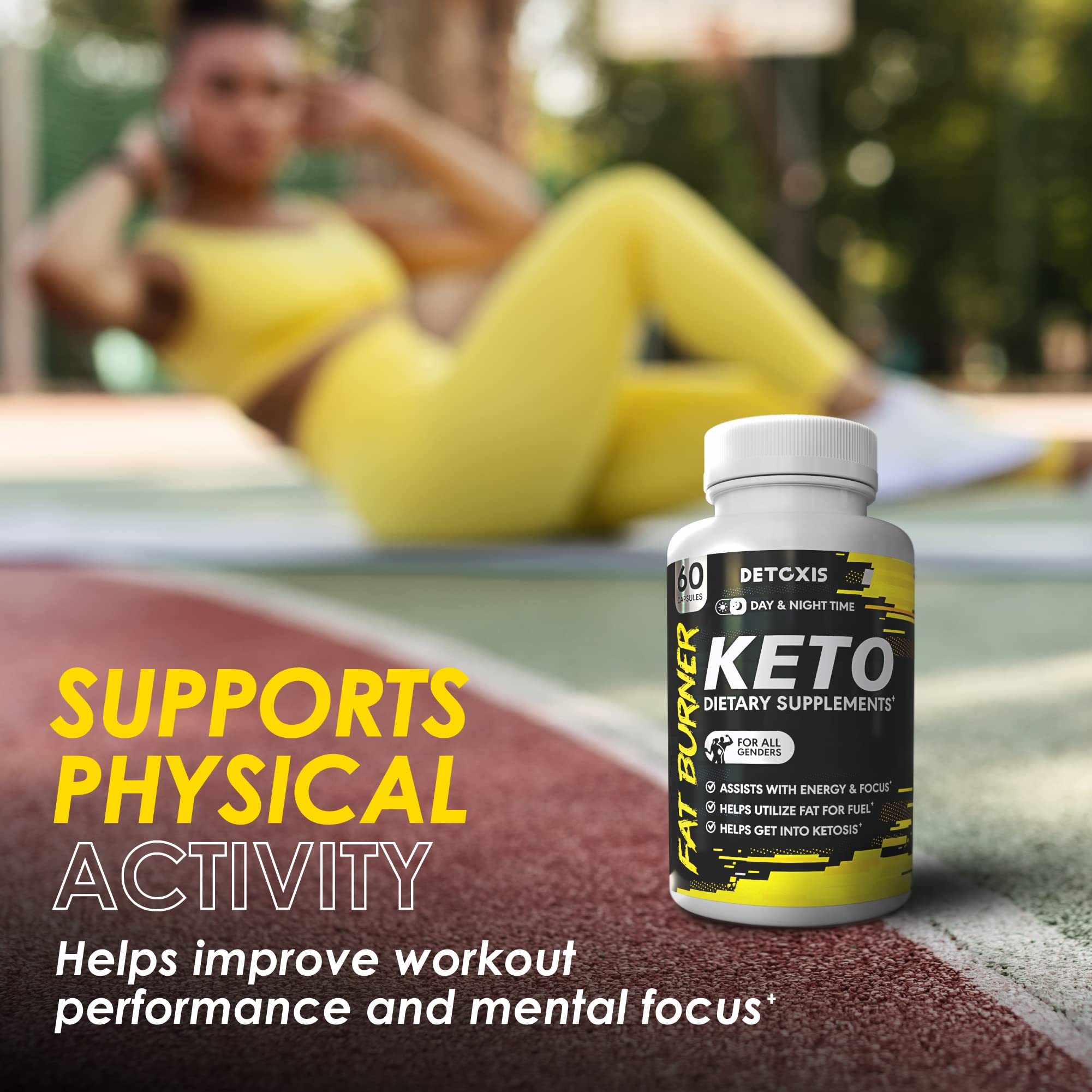 Keto Pills - 60 Ketogenic Diet Support Capsules - Keto Weight Management - Increase Detoxis