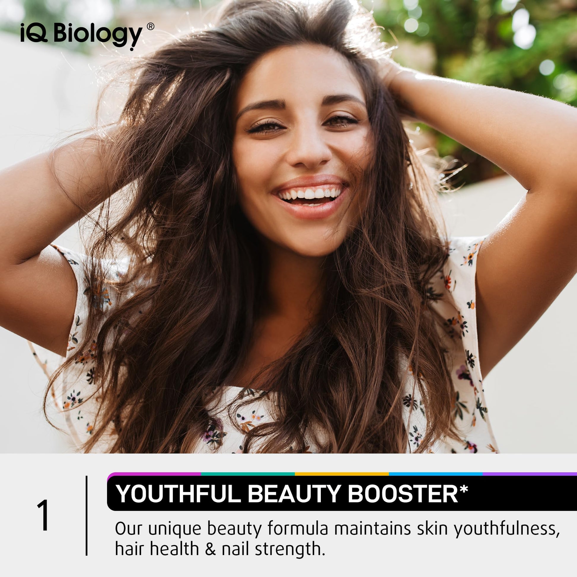 IQ BIOLOGY Biotin Collagen Keratin Astragalus Magnesium Ashwagandha Vitamin D3 Vitamin C IQ BIOLOGY