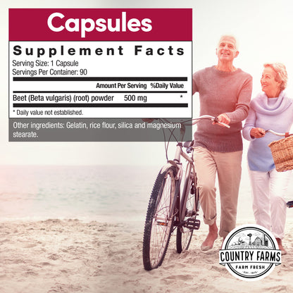 COUNTRY FARMS Bountiful Beets Root Capsules, Wholefood Beet Extract Superfood