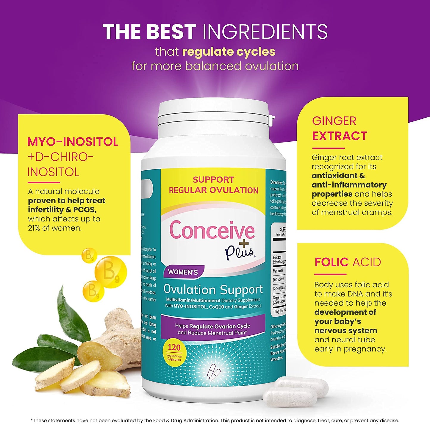 CONCEIVE PLUS Complete Fertility Bundle - Trying To Conceive Couples Kit TTC Fertility Supplements