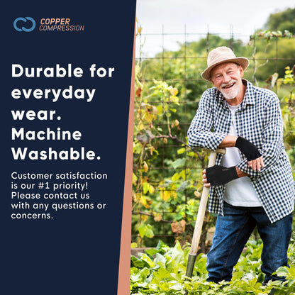 Copper Compression Arthritis Gloves | Fingerless Arthritis Carpal Tunnel Pain Relief Gloves Copper Compression