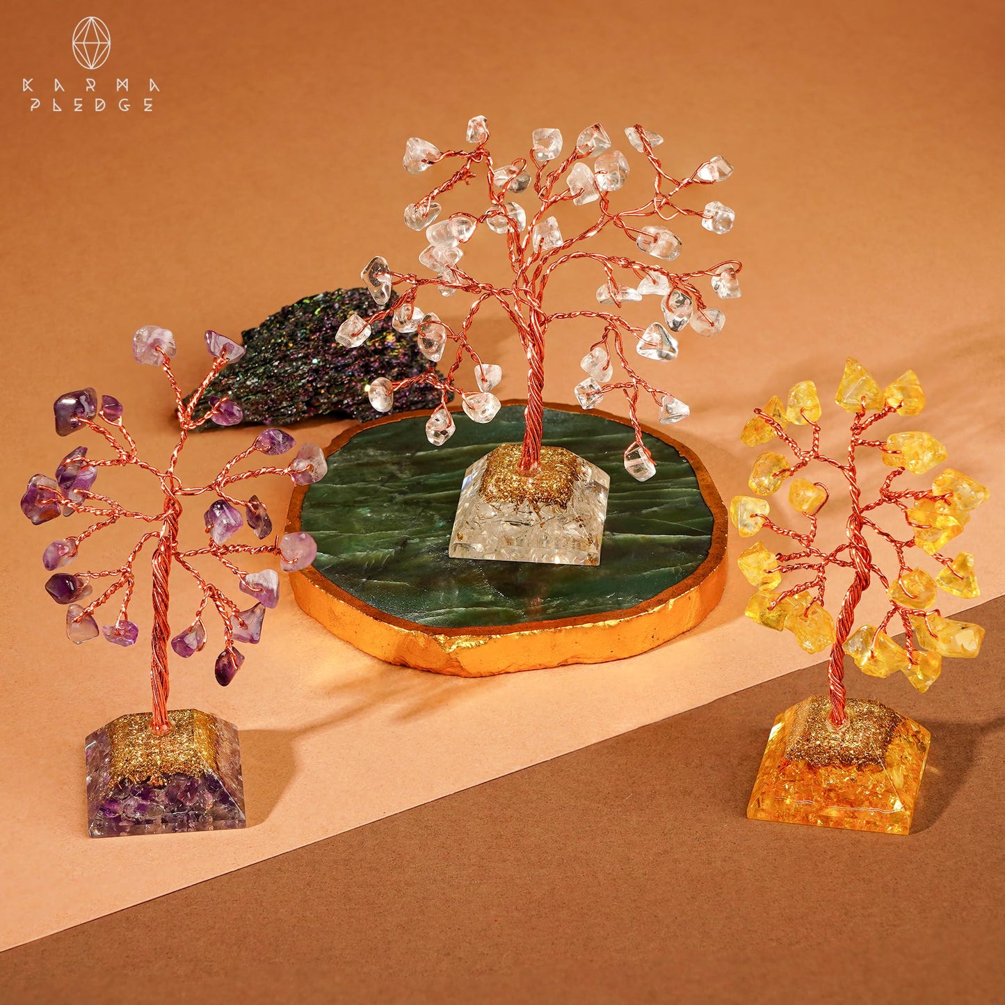 Crystal Tree Tree of Life 7 Chakra Healing Crystals & Stones for Positive Energy, Good Luck Gifts