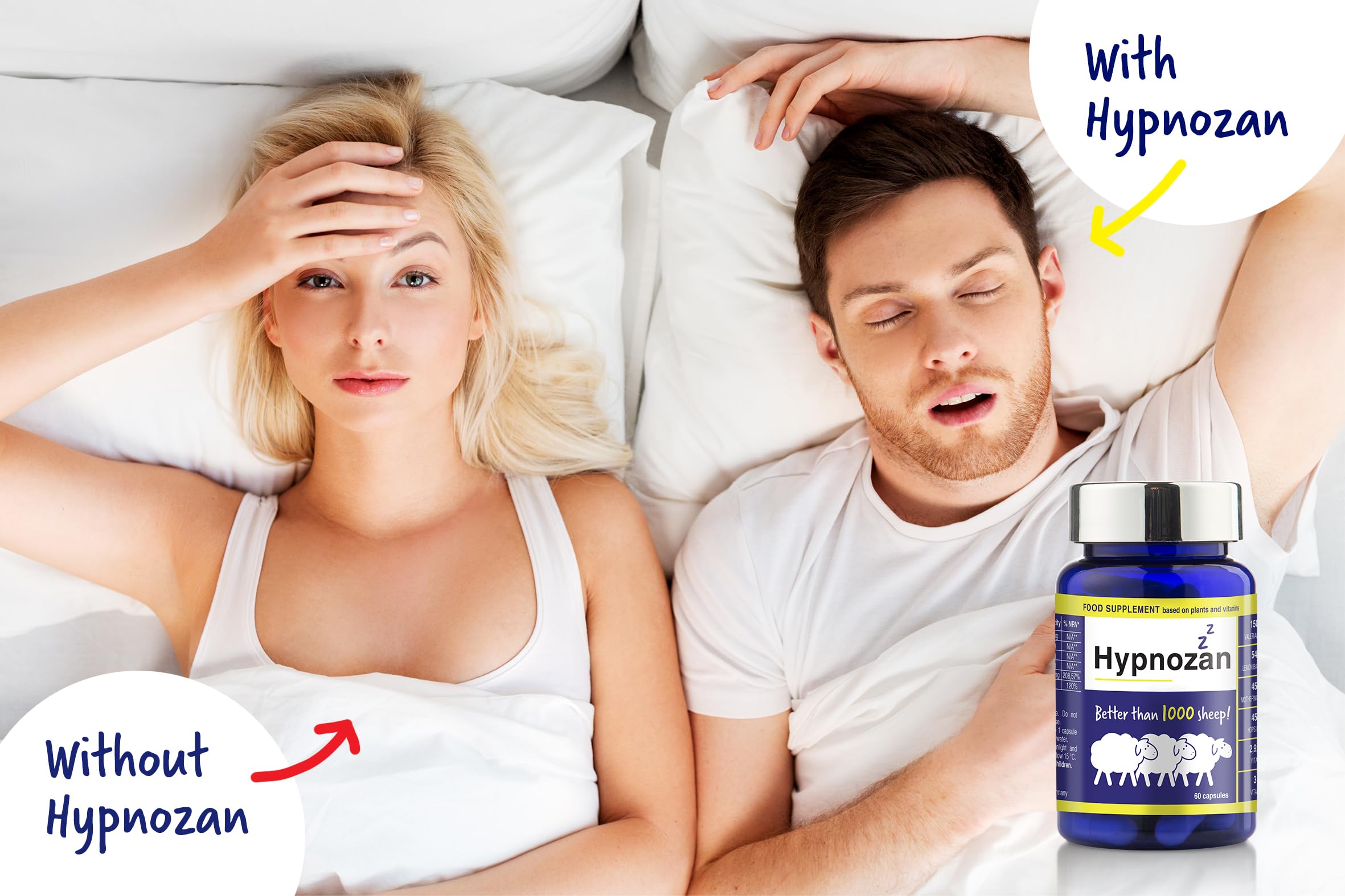 Hypnozan. 60 Easy Nights in Every Pack - 60 Capsules, Just One Before Bed. Natural Vox pharmaceutica