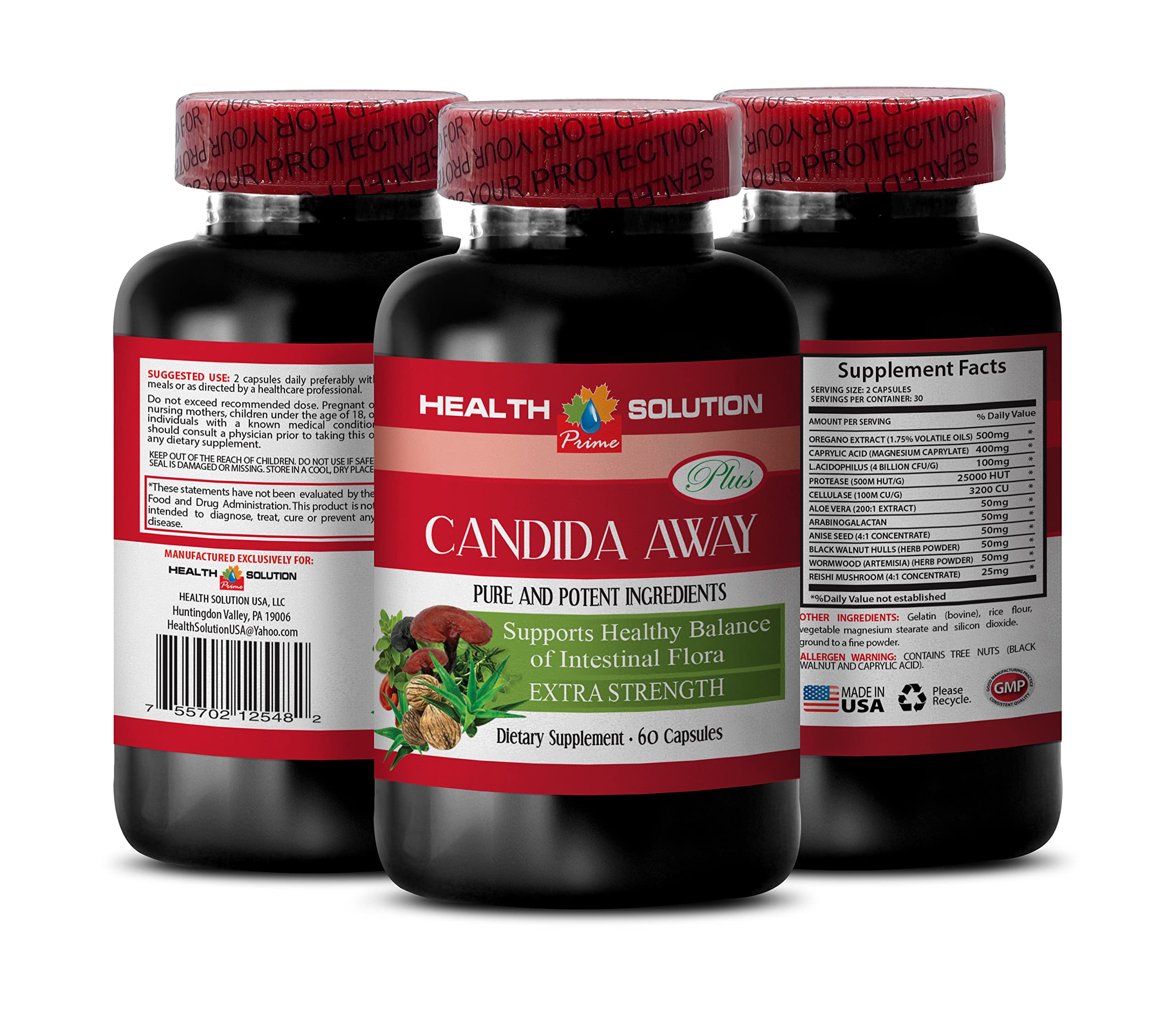 Immunity Support Supplement - Candida Away Plus - Candida Digestive - Candida Cleanse Extra Strength Health Solution Prime