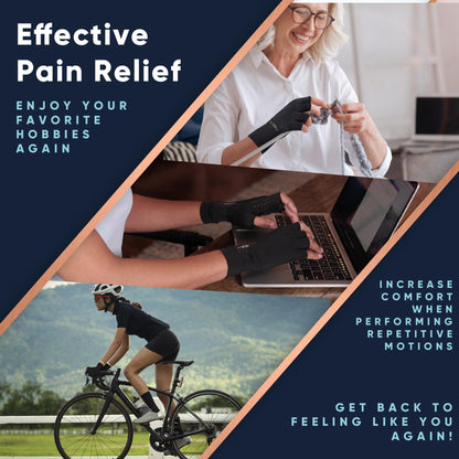 Copper Compression Arthritis Gloves | Fingerless Arthritis Carpal Tunnel Pain Relief Gloves Copper Compression