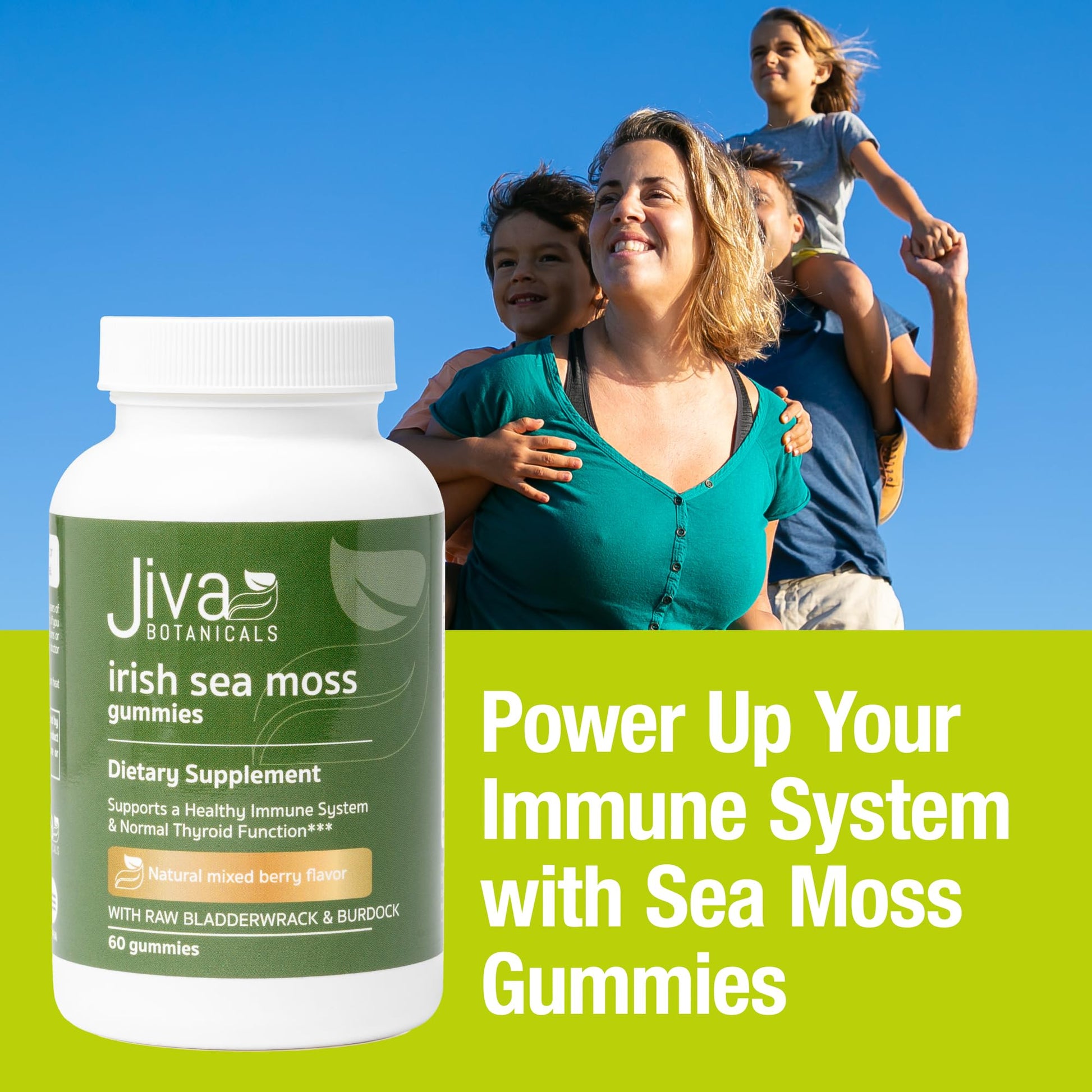 Jiva Botanicals - Irish Sea Moss Gummies with Bladderwrack & Burdock Root 3000mg Jiva Botanicals