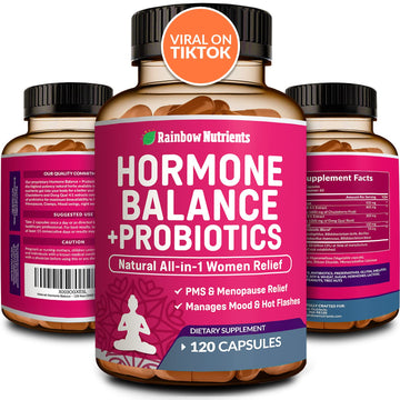 Hormone Balance + Probiotics for Women (3450mg) Natural Relief for Menopause