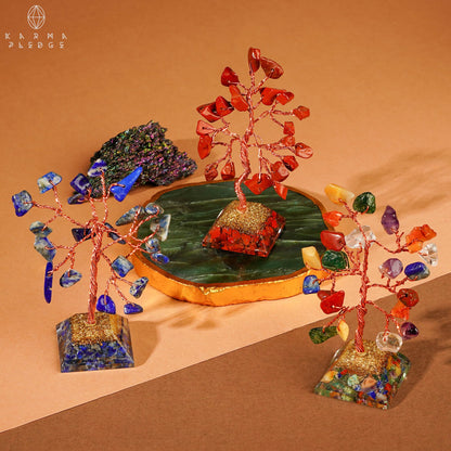 Crystal Tree Tree of Life 7 Chakra Healing Crystals & Stones for Positive Energy, Good Luck Gifts