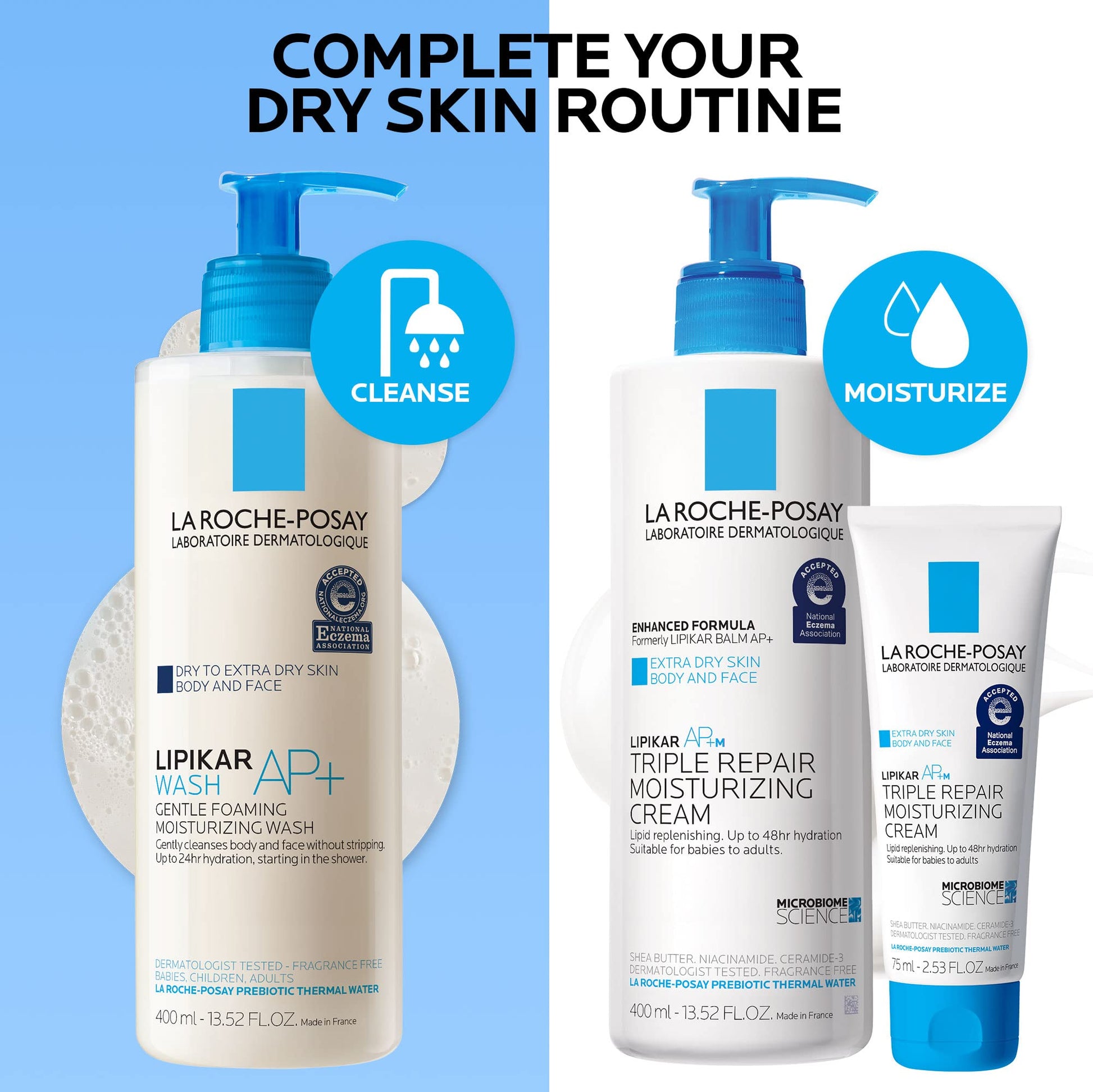 La Roche-Posay Lipikar Daily Repair Moisturizing Lotion Full Size & Travel La Roche-Posay