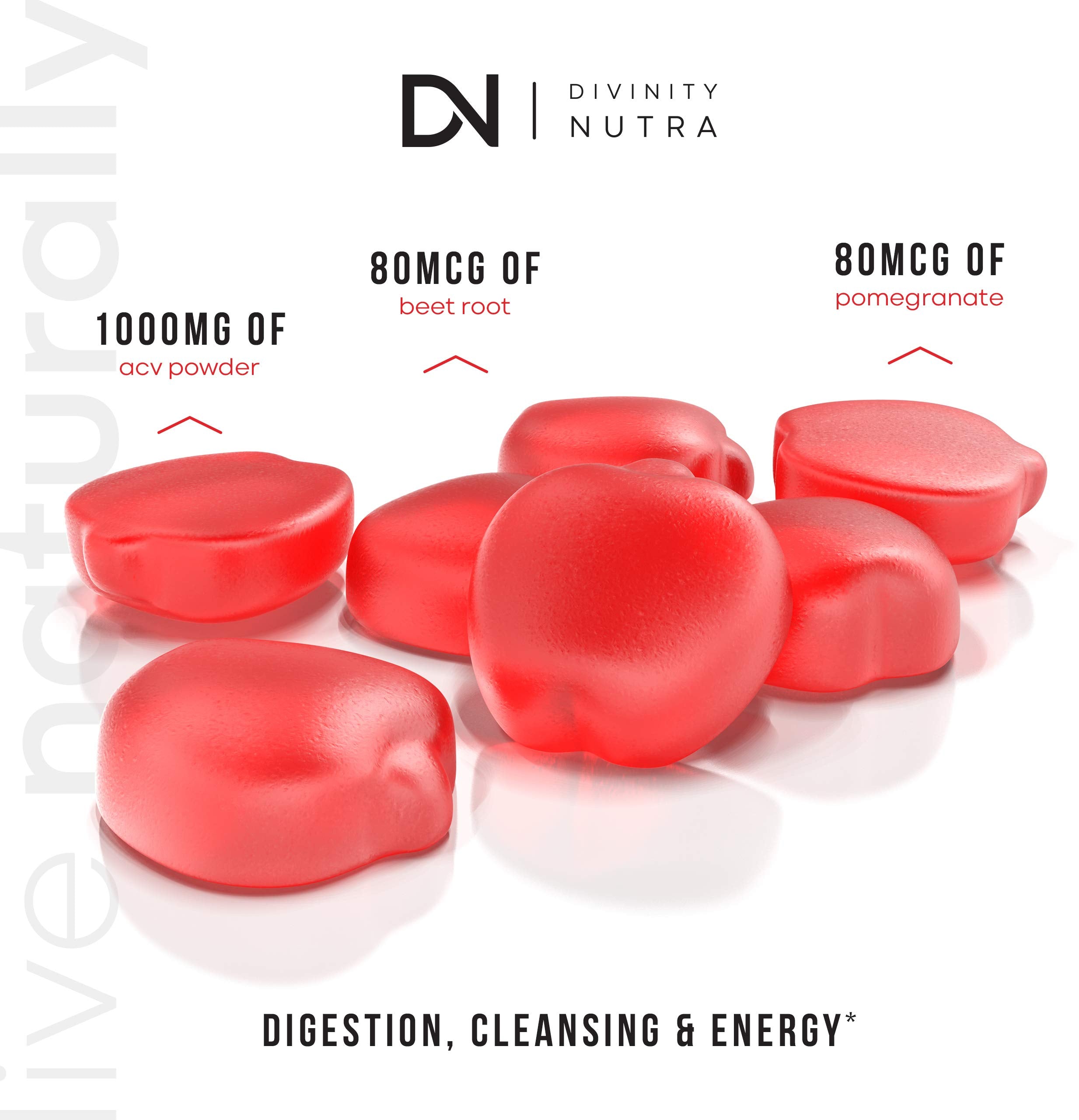 Apple Cider Vinegar Gummies for Weight Loss - Nutritional Supplement for Detox, Cleanse Divinity Nutra