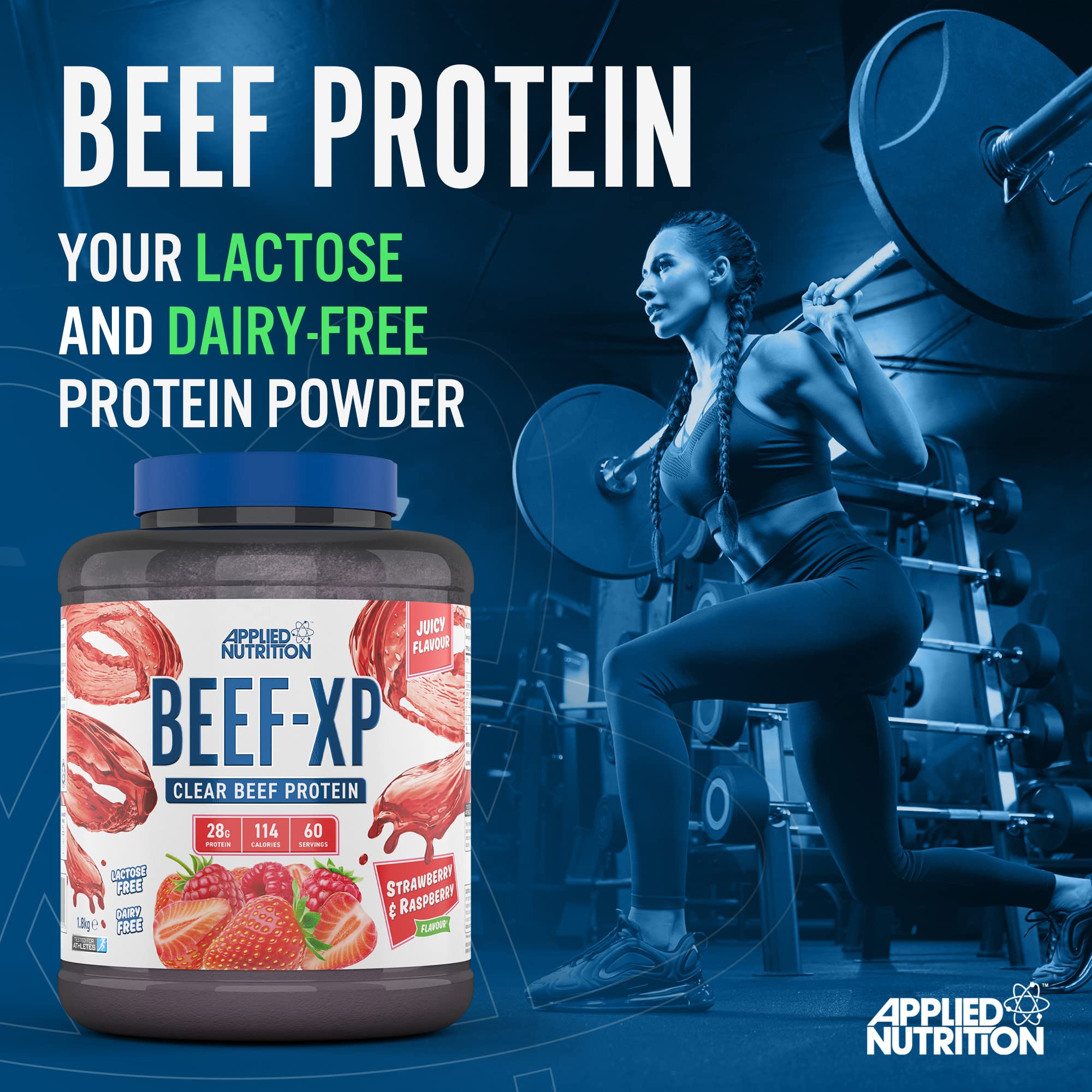 Applied Nutrition Beef XP - Clear Hydrolysed Beef Protein Isolate, Fruit Juice Style, Dairy Free Beef Protein Powder Applied Nutrition