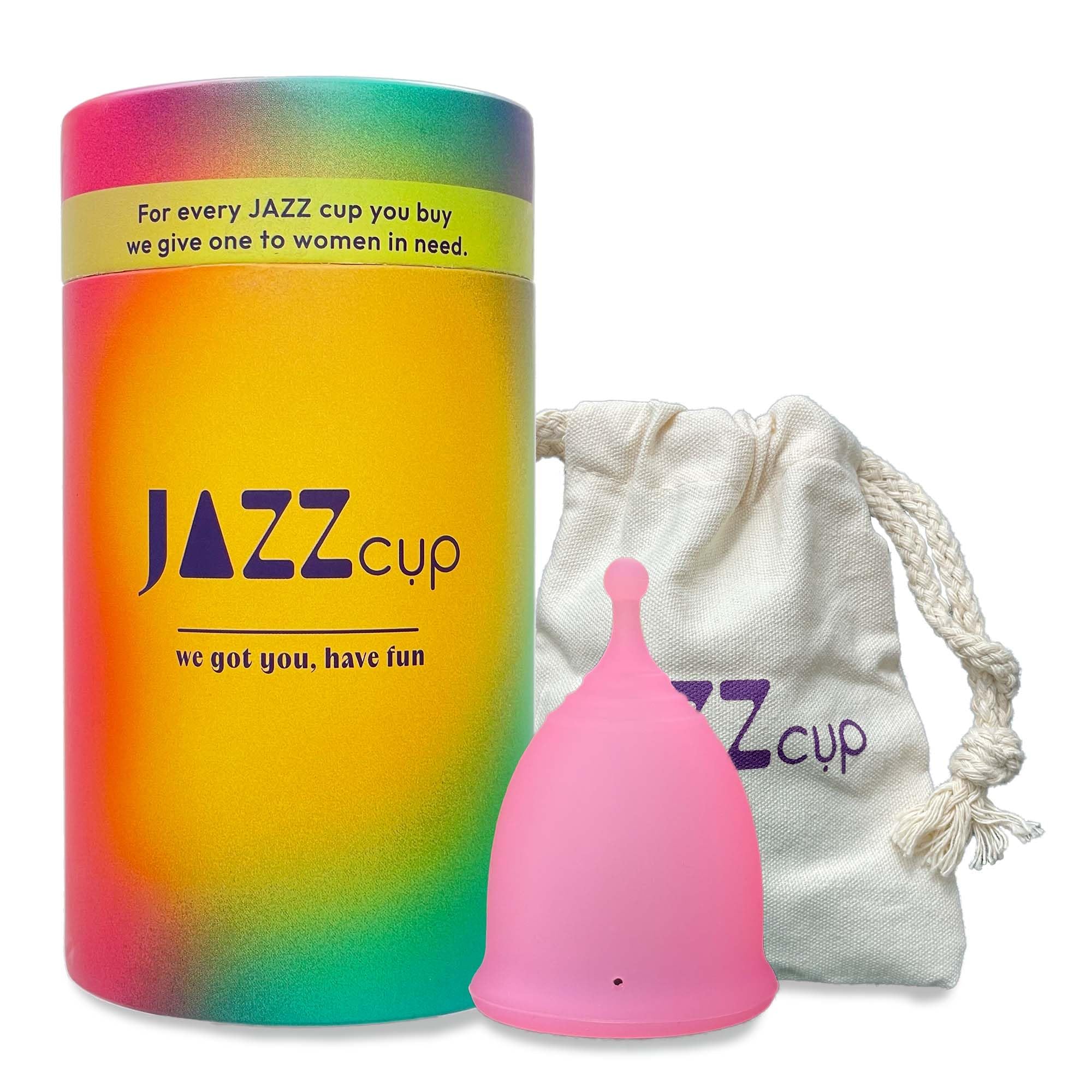JAZZ Cup Soft Menstrual Cups – with Travel-Cotton Pouch – Reusable, 12-Hour Protection, 100% Medical