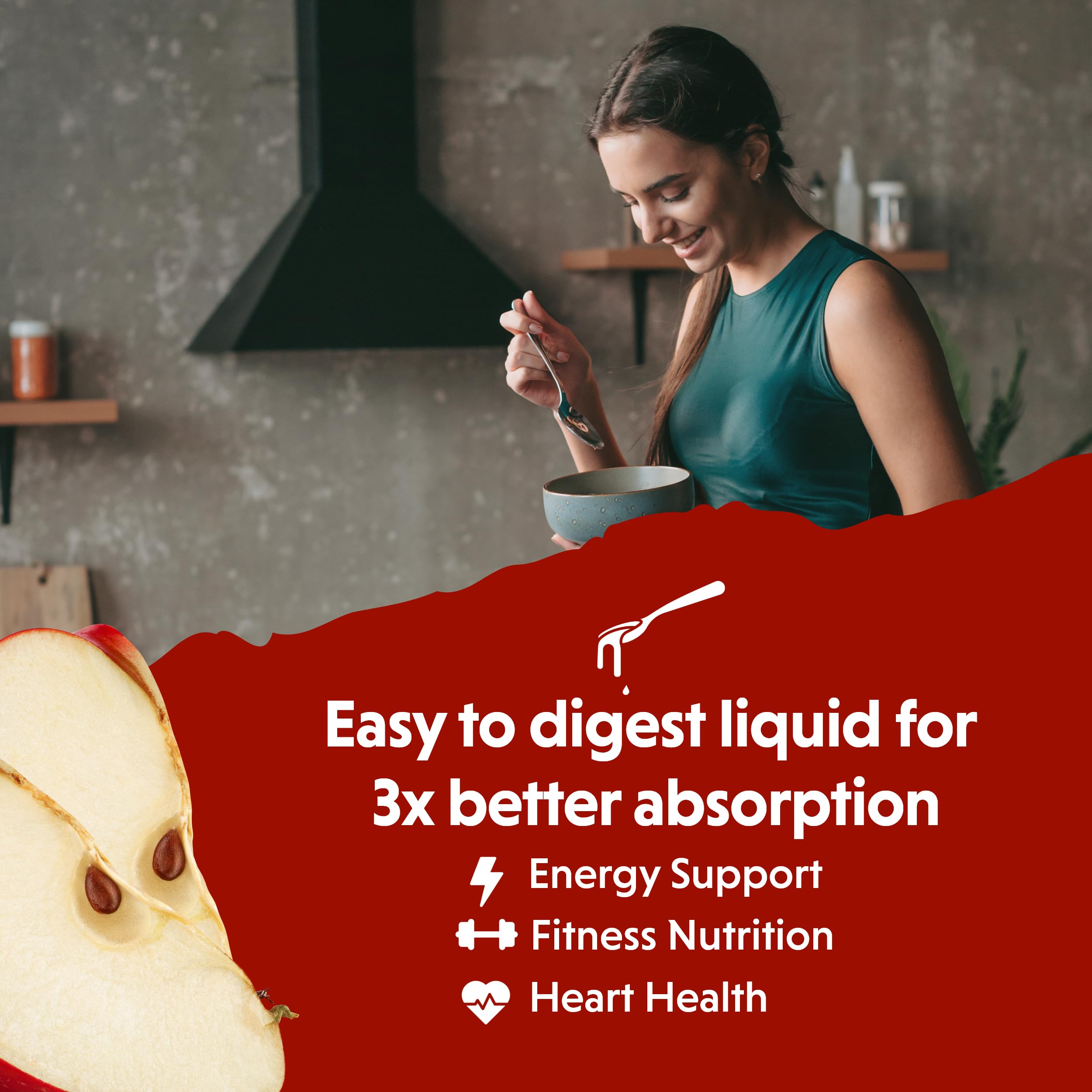 Barlean's Fresh Apple with 1,500 mg of Tonalin CLA - Gluten-Free, Vegan, Kosher Barlean's