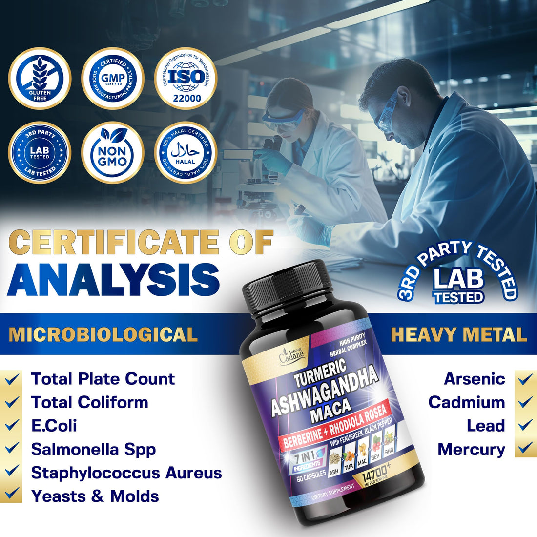 Ashwagandha Supplements 14700mg - Memory, Immune System & Strength Support 