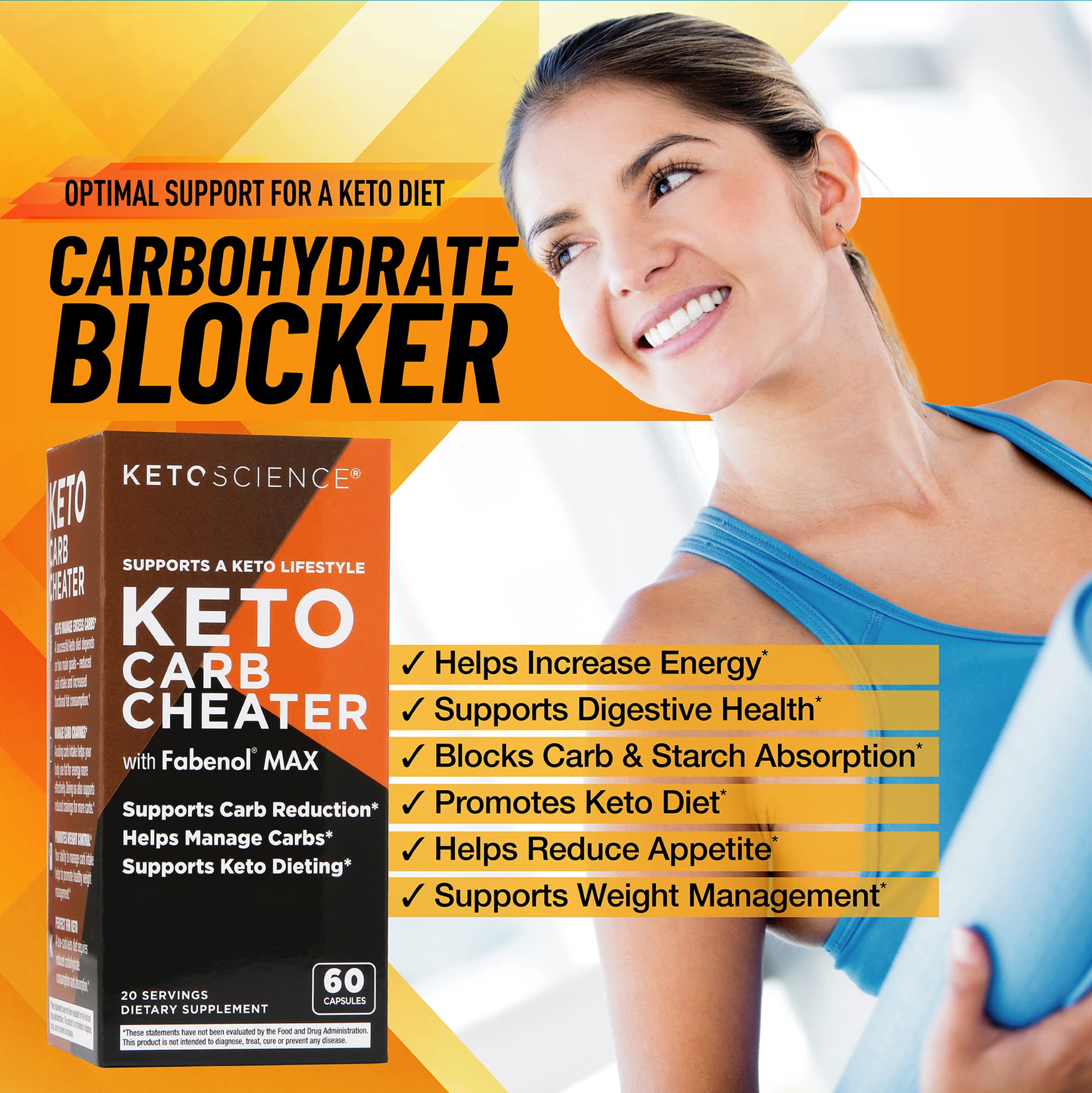 Keto Science Keto Carb Cheater, Supports Carb Reduction, Helps Manage Carbs, Supports Keto Science