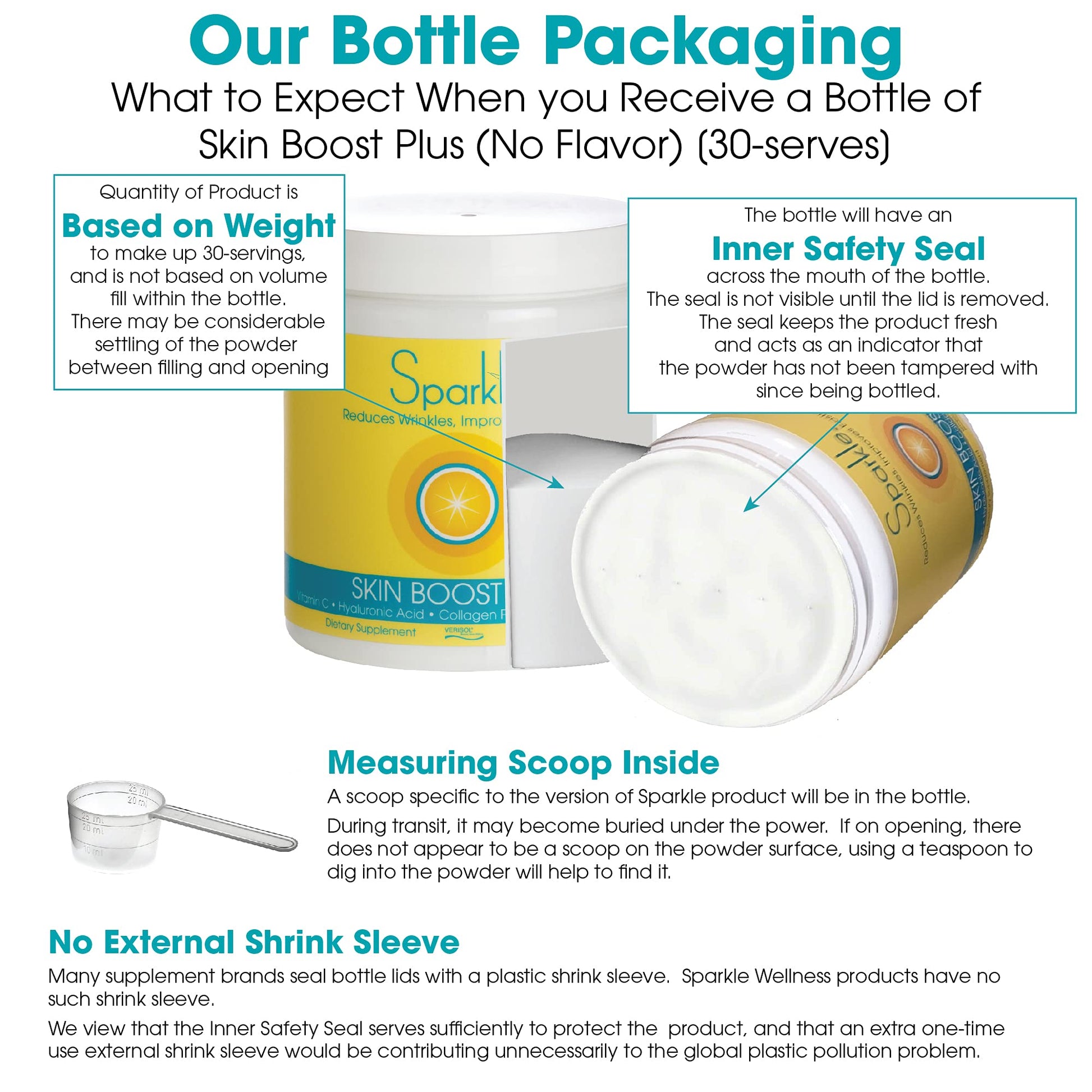 Hydrolyzed Collagen Powder - Sparkle Skin Boost Plus (No Flavor) [30-Serves] Verisol Pept Sparkle Collagen