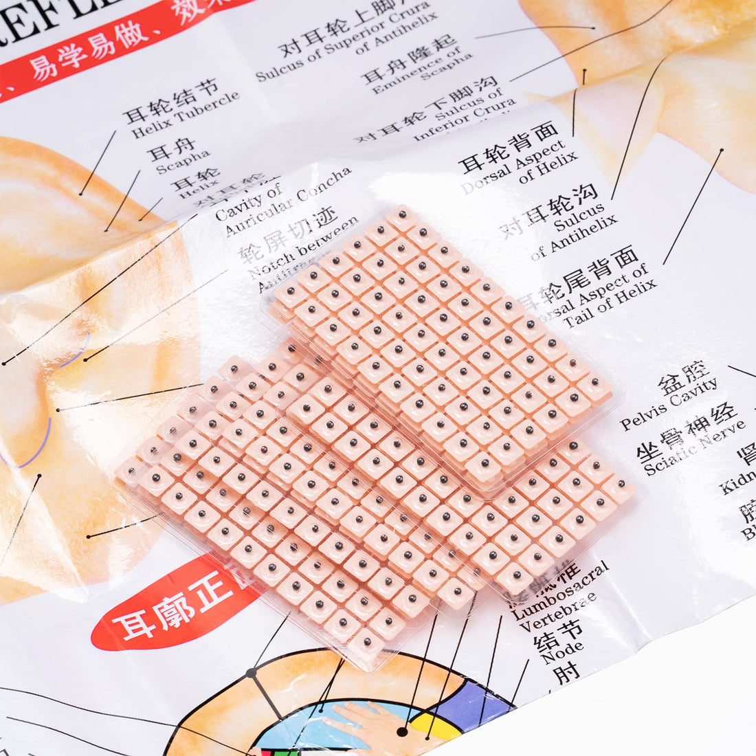 1200 Piece Acupressure Ear Beads Ear Counts Acupuncture Acupressure Tools Disposable 