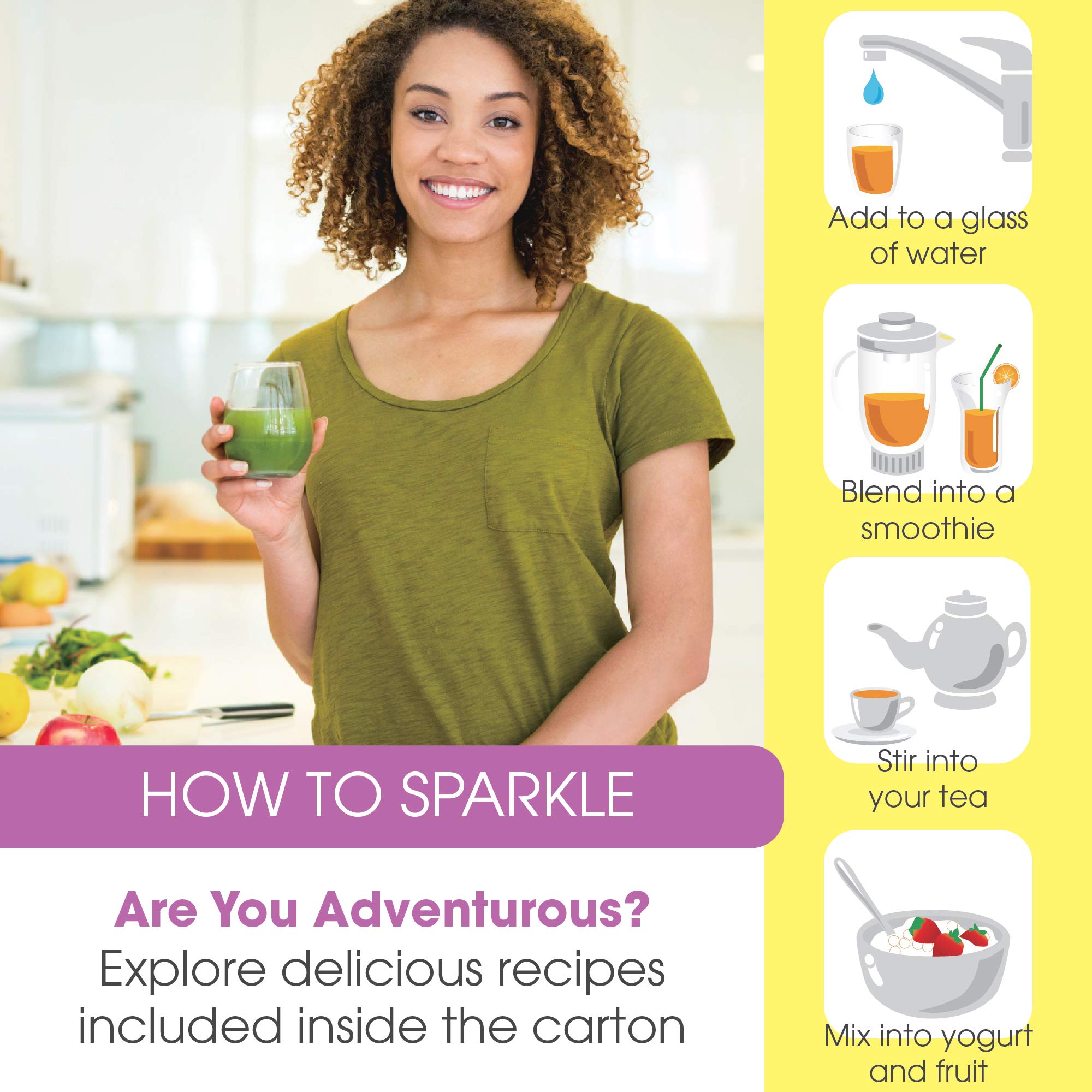 Hydrolyzed Collagen Powder - Sparkle Skin Boost Plus (Tropical Coconut Pineapple) Sparkle Collagen